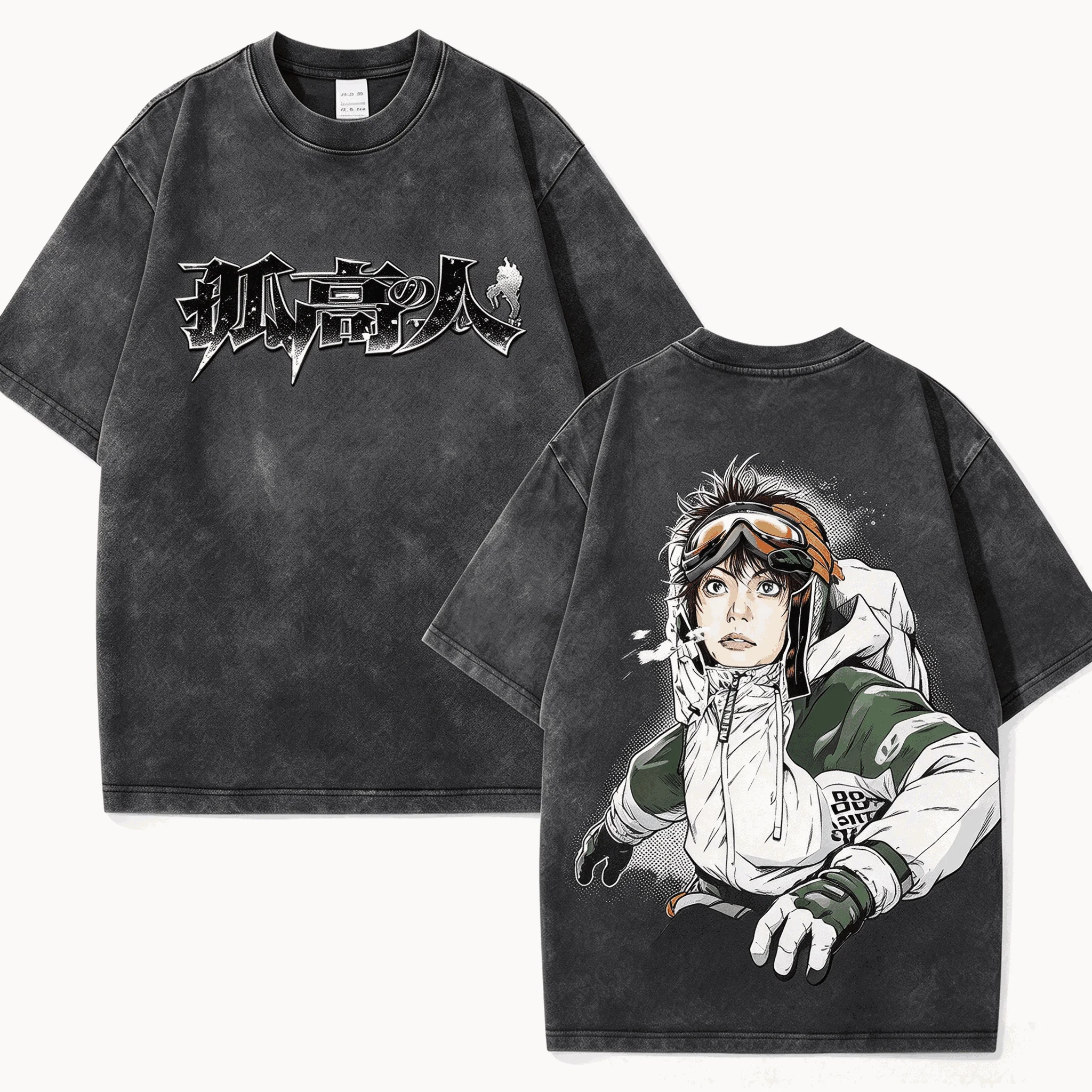 The Climber Oversized Unisex Washed Vintage Loose Cotton T-shirt Fashion Hip Hop Street T Shirt Casual Loose Streetwear Couples