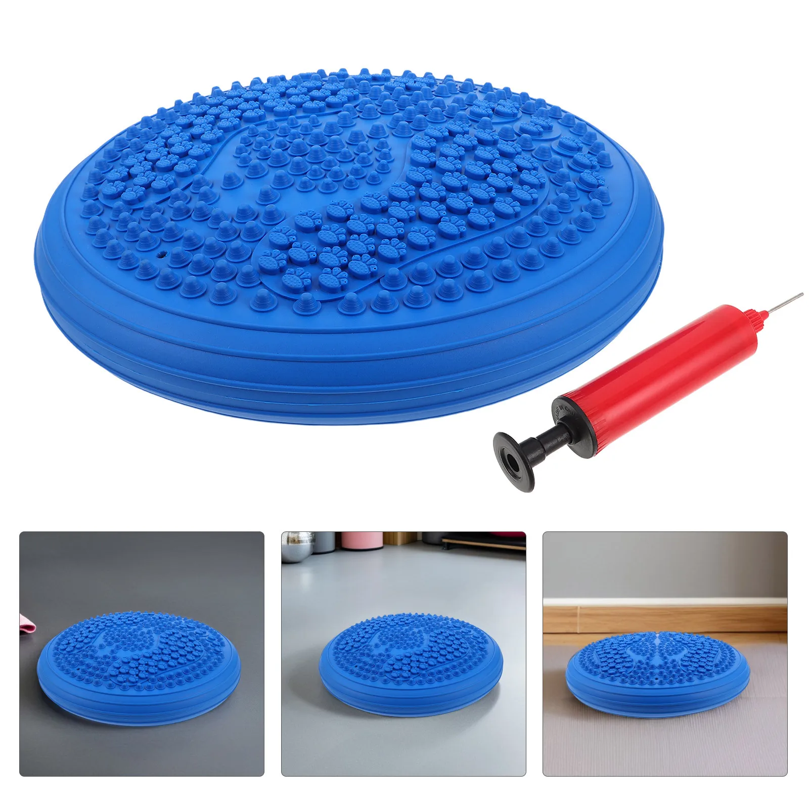 

Round Inflatable Yoga Mat Thickened Foot Massage Board for Stability Exercise Portable Balance Disc for Cardio and Relaxation