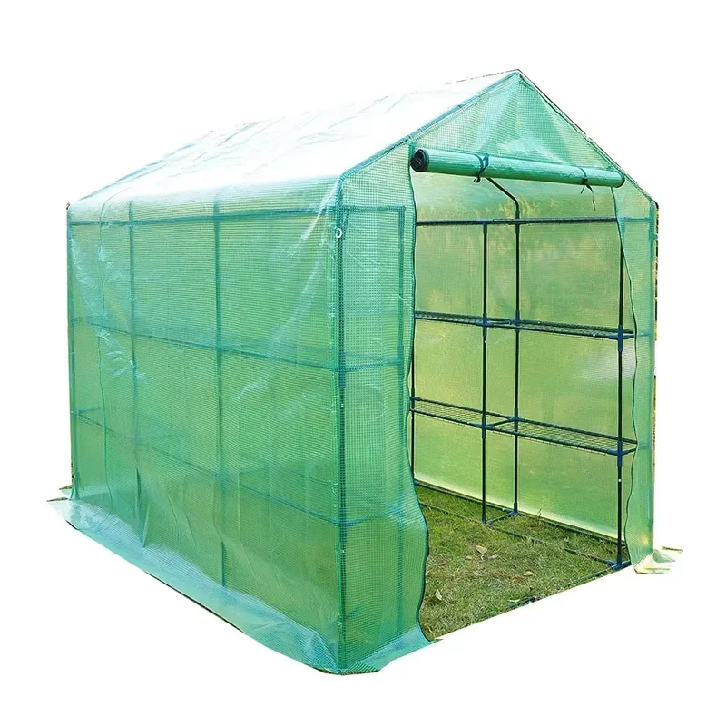 Portable Mini Greenhouse for Home Garden Outdoor Use Rainproof PE PVC Plastic Walk-in Green House Low Cost