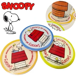 Snoopy Coaster Anime Coffee Cup Heat Insulation Table Mat Drink Cup Non Slip Pot Holder Thicken Table Placemat Accessories Gift