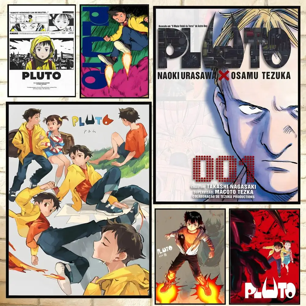 anime PLUTO Poster HD Poster Anime Aesthetic Wall Art For Game Anime Lovers Bedroom Gaming Room Decor Ideal Gift