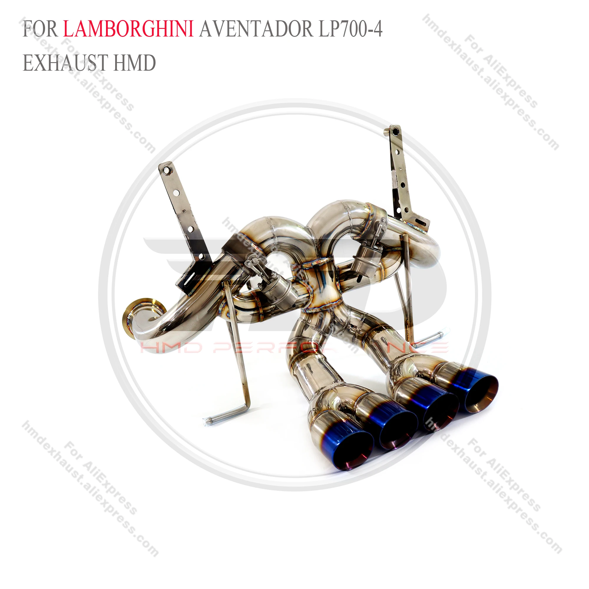 HMD Stainless Steel Exhaust System Performance Catback for Lamborghini Aventador LP700-4 6.5L With Valve Muffler