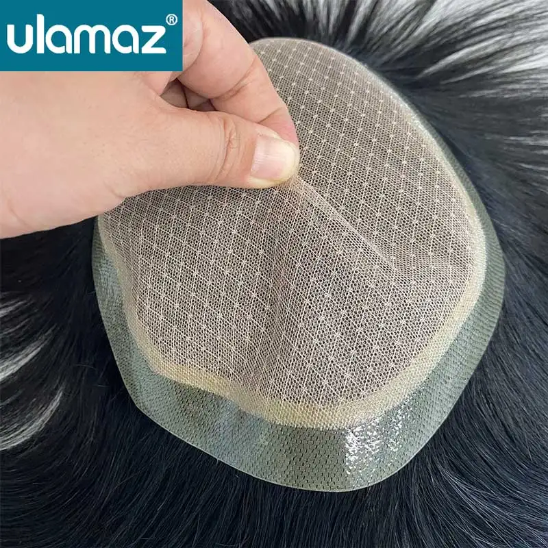 Silk Base Toupee Realistic Men's Wig Lace Hair System Wigs Human Hair Male Hair Prosthesis Asian Wig Man Natural Hair Hairpiece