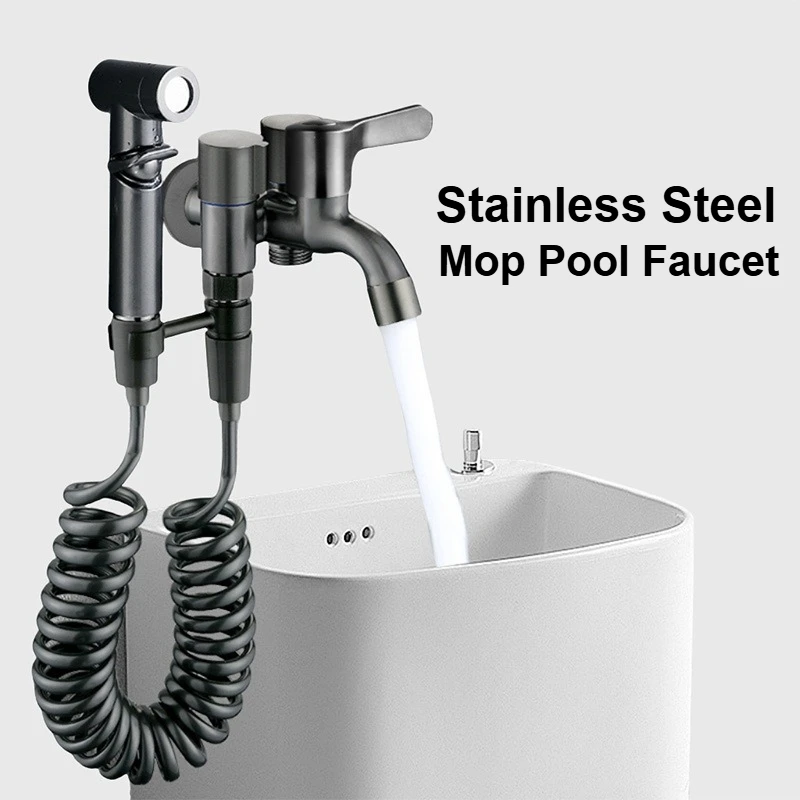 

Многофункциональный трехходовой угловой клапан, кран для стиральной машины из нержавеющей стали, 1 в 3, швабра для балкона, переключатель для бассейна и туалета