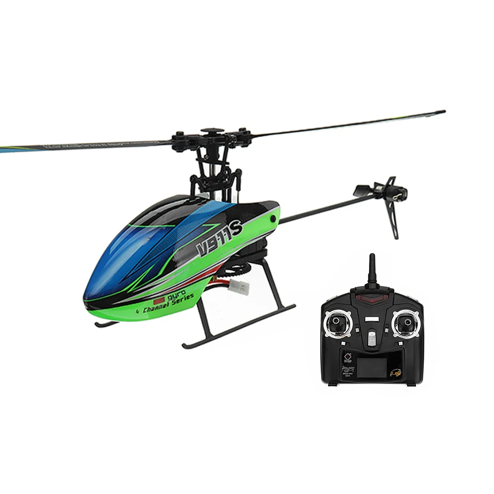

WLtoys V911S 2.4G 4CH 6-Aixs Gyro Flybarless RC Helicopter RTF With 4PCS 3.7V 250MAh Lipo Battery