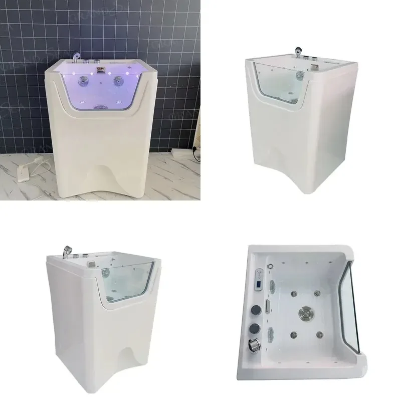 Freestanding Thermostatic Acrylic Ozone Bubble Whirlpool Spa Bathtub
