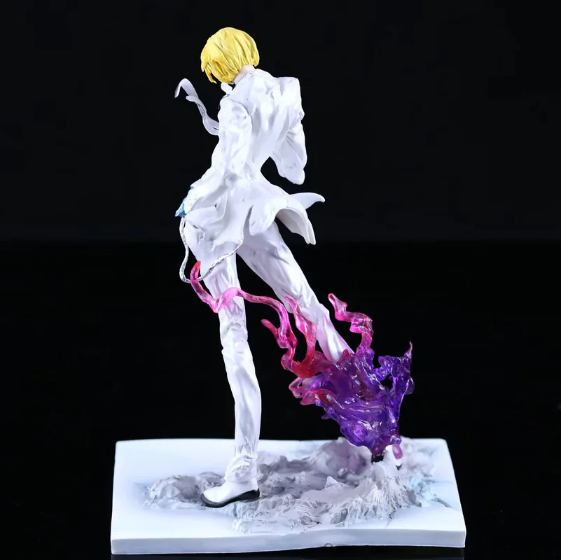 24cm uma peça vinsmoke sanji em pé & pontapé anime figura modelo estátua de pvc fãs coleção decoração de mesa ornamento brinquedos