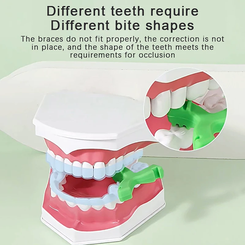 Accolades dentaires en silicone à mâcher, attelle invisible, saveur de fruit, colle orthodontique lavable, appareils orthodontiques, anciers mordant