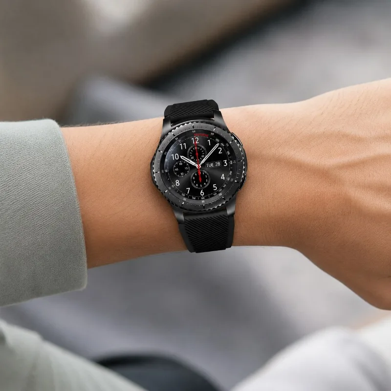 22mm Silicone Watch Strap For Samsung Gear S3 Classic Frontier Fashion Sports Replacement Band For Huawei Watch GT 2/3/4/5 46mm