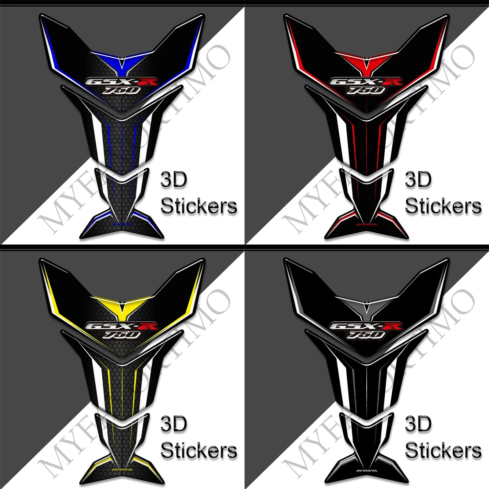 For Suzuki GSXR750 GSX750R Motorcycle Fuel Tank Knee Protector 3D Fishbone Stickers for Enhanced Protection And Customization 5