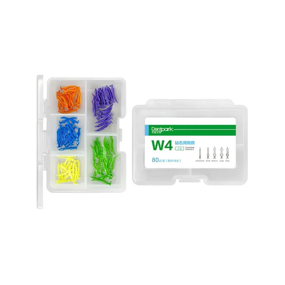 

Professional Dental Plastic Wedges 80Pcs/Box Diamond Shape Interproximal Wedge for Matrix Band Adaptation Restorative Dentistry