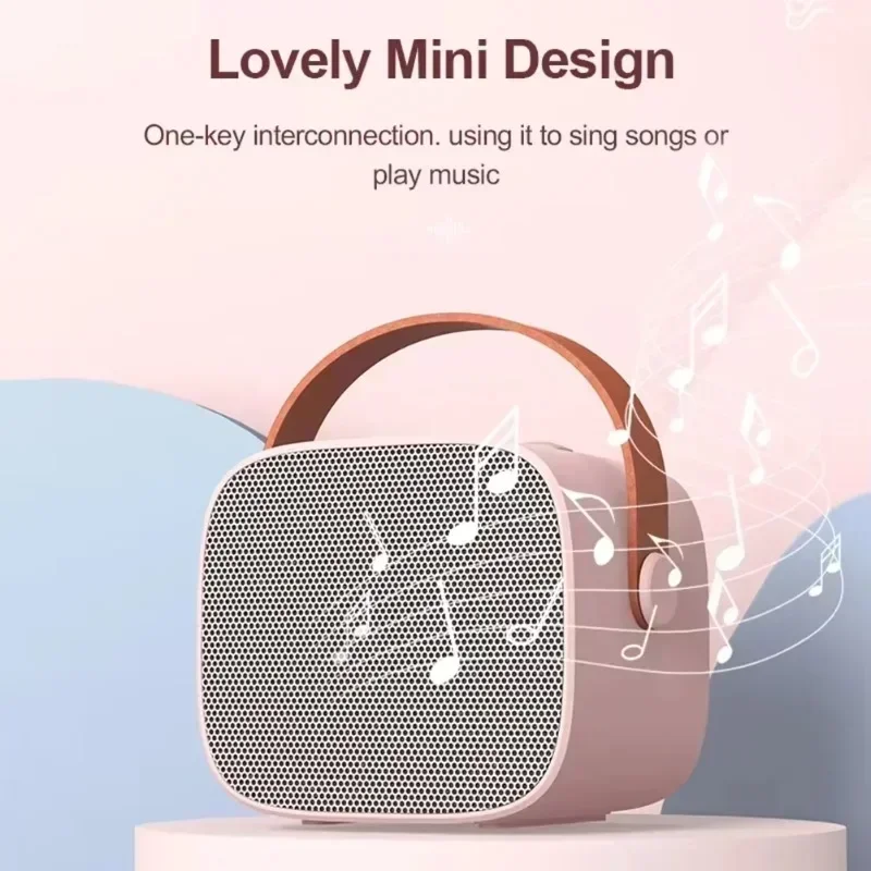 Wireless Microphones Portable Karaoke Machine HomeKTV DSP System Bluetooth Speaker HIFI Stereo Surround For Kids Party Gift