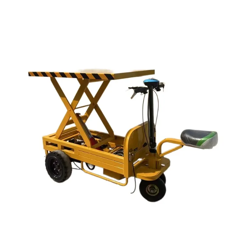 Lifting Cart Factory Four-wheel Electric Flatbed Truck Trolley Carts