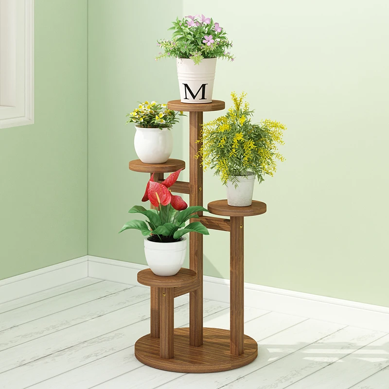 

Multi-Layer Solid Wood Flower Stand, Indoor Succulent and Plant Holder for Living Room & Balcony, Modern Minimalist Design