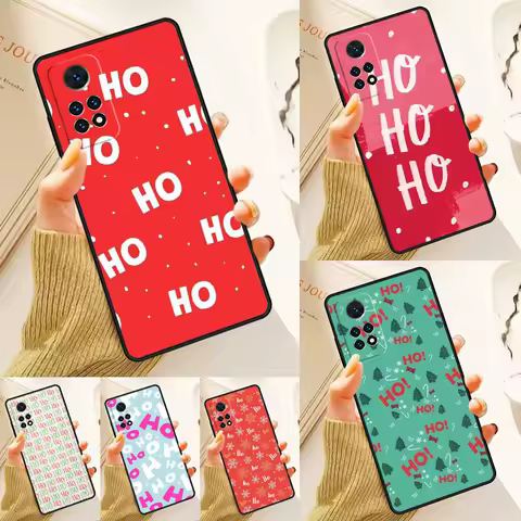 Christmas Ho-Ho-Ho Pattern Case For Samsung Galaxy S24 Plus S23 S20 S21FE Lite S22 Ultra Note 20 S8 S9 S10 Phone Coque