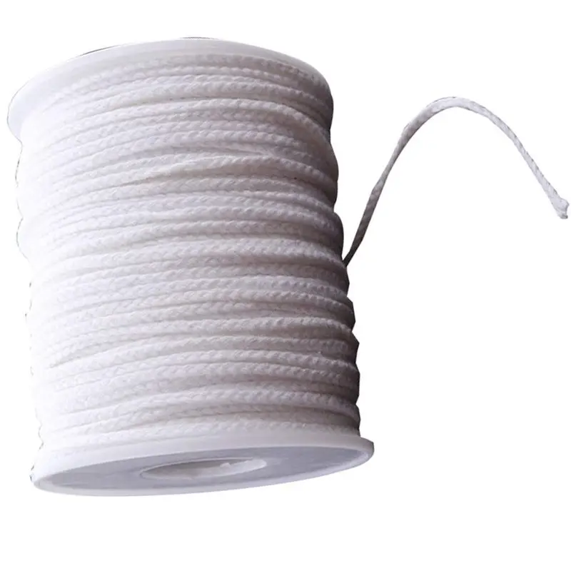 200Feet/61Meter White Candle Wick Cotton Candle Woven Wick For DIY Candle Making Material Smokeless Wax Core