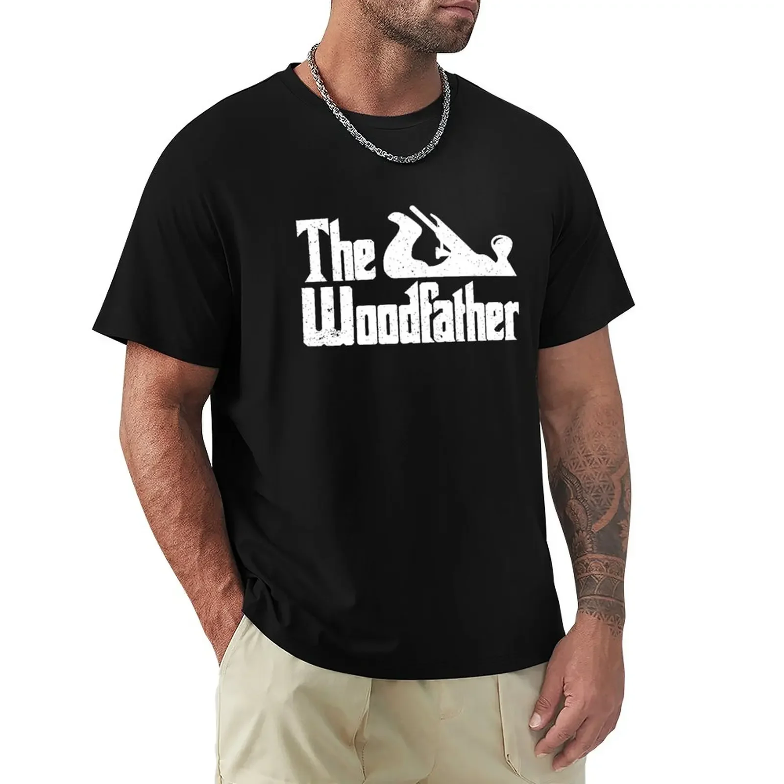 The Woodfather | Funny Woodworking Shirts & Gifts T-Shirt plain t-shirt vintage t shirt t shirts men