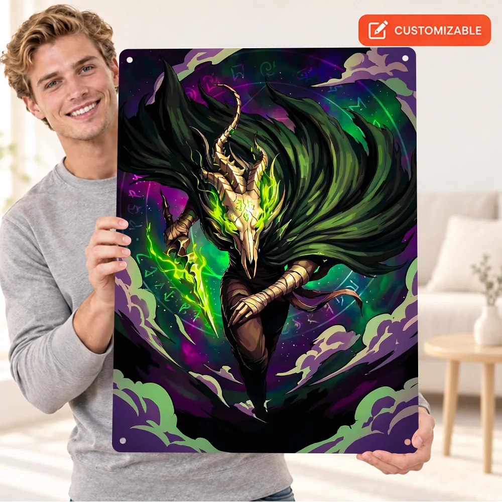 Slay The Spire II Textured Metal Poster Customized Aluminum Sign Anime Illustration Wall Art For Game Room Fantasy Lover Gift