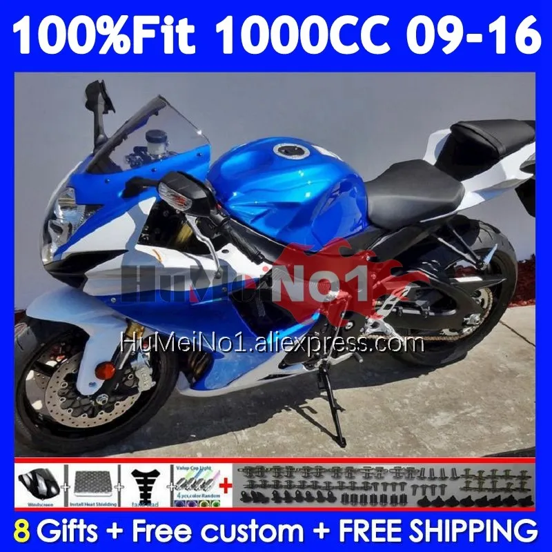 Injection Kit For SUZUKI GSXR-1000 GSX-R1000 GSXR 1000 K9 Gloss blue 120No.209 GSXR1000 2009 2010 2011 2012 13 14 15 16 Fairing