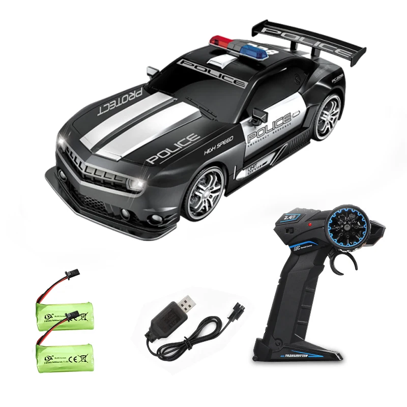 

RC Car Toy 1/12 Police Remote Control Car 2.4GHz High-Speed Police Car Toy with Lights 4WD Drift Racing Toy Cars Gifts for Boys