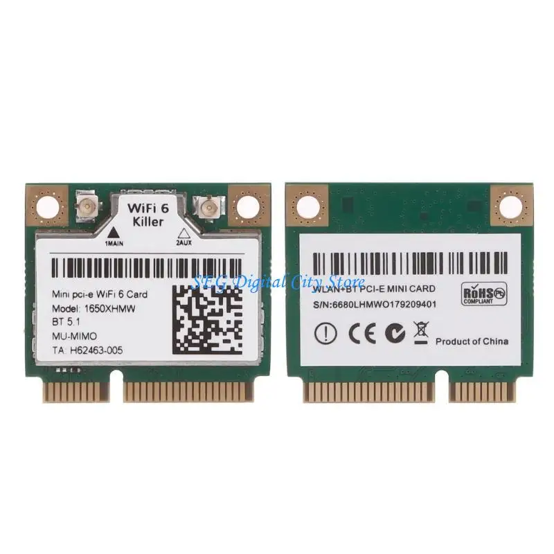 U75B WiFi 6 AX200 Killer 1650X WiFi 6 AX200 802.11AX M.2 Wifi متوافق