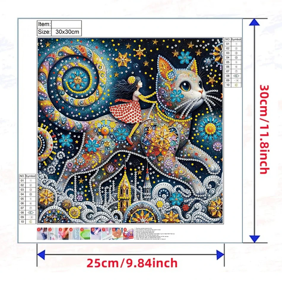 RUOPOTY-Special Diamond Painting Kit Cat Tools Rhinestones Picture Diamond Mosaic Accessories Cross Stitch Kits Home Decoration