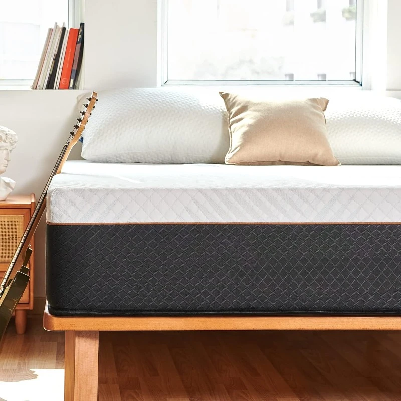 King Mattress - 10-Inch Hybrid Mattress with Individual Pocket Springs and Foam, Queen Size Bed in a Box, Breathable