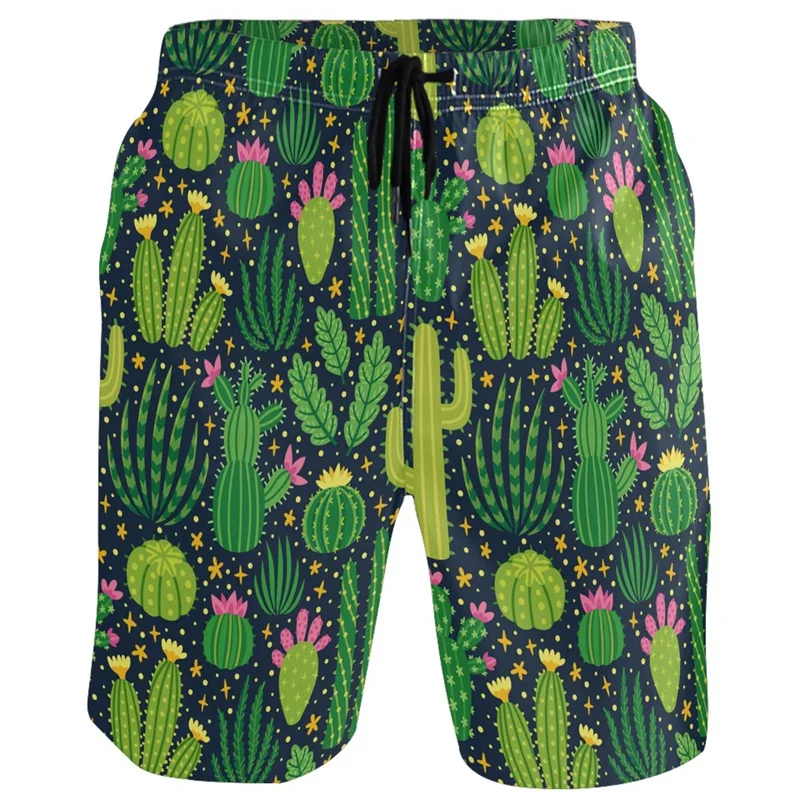 Pantalones cortos de playa con estampado 3D de setas y girasoles para hombre, Shorts de calle sueltos para exteriores, bañadores informales, pantalones cortos de tabla de verano