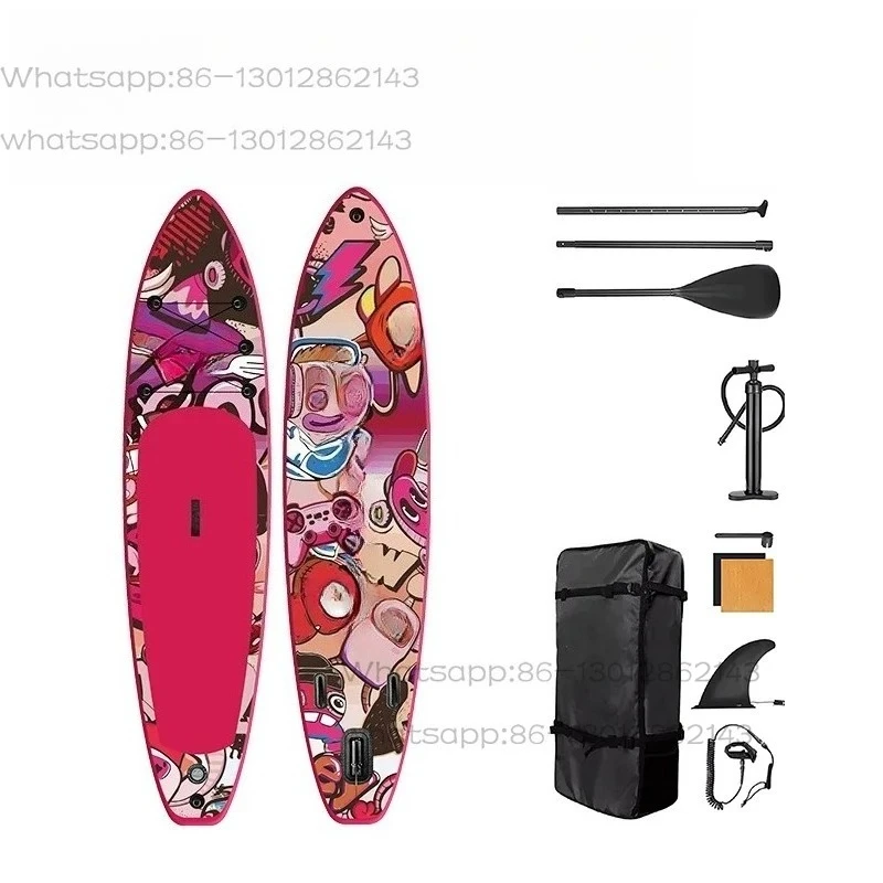 Professional inflatable stand-up paddle board (sup) for family leisure, outdoor water sports, and beginner surfing
