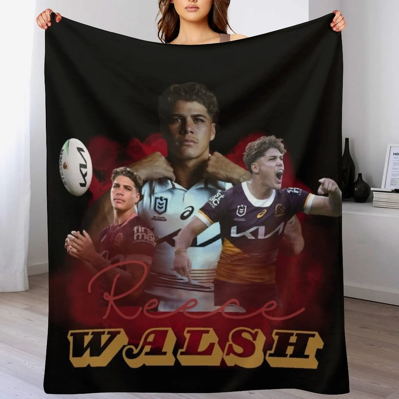 

Reece Walsh Throw Blanket Beautifuls Heavy Flannel Picnic Blankets