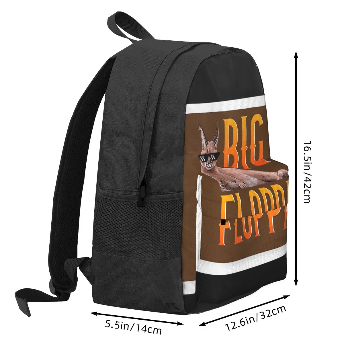 Big Floppa Animal Cat Backpacks Boys Girls Bookbag Students School Bags Cartoon Travel Rucksack Shoulder Bag Large Capacity