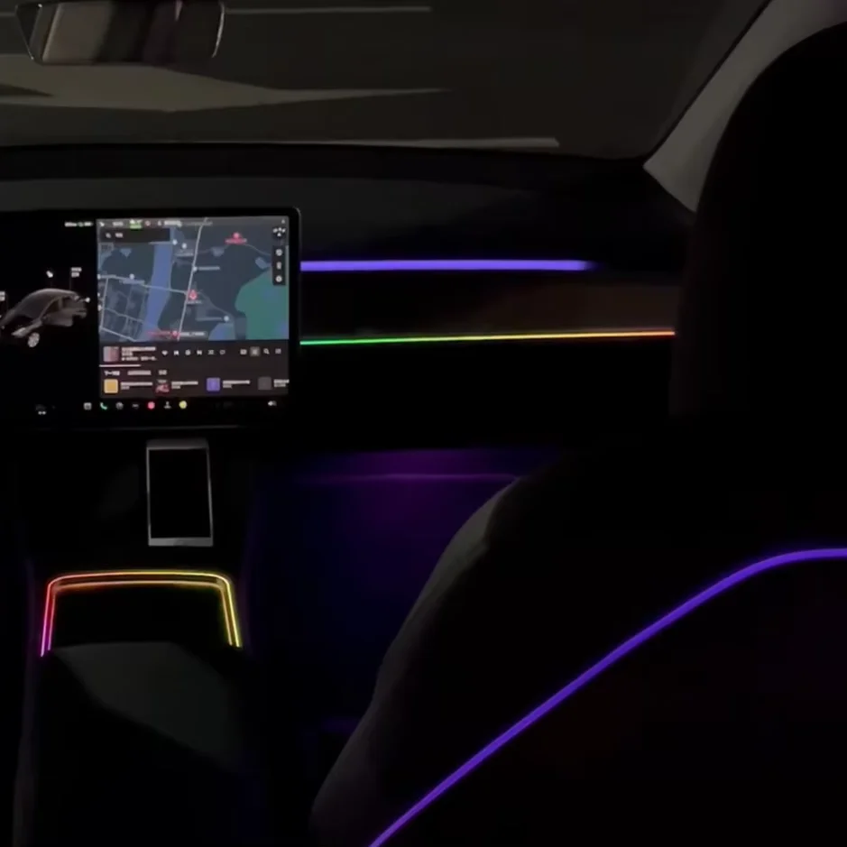 Dedicated Ambient Light for 21-22 Model Y, Color-Changing LED, 25 Lights, APP Control, Car Interior Ambient Lighting, 12V