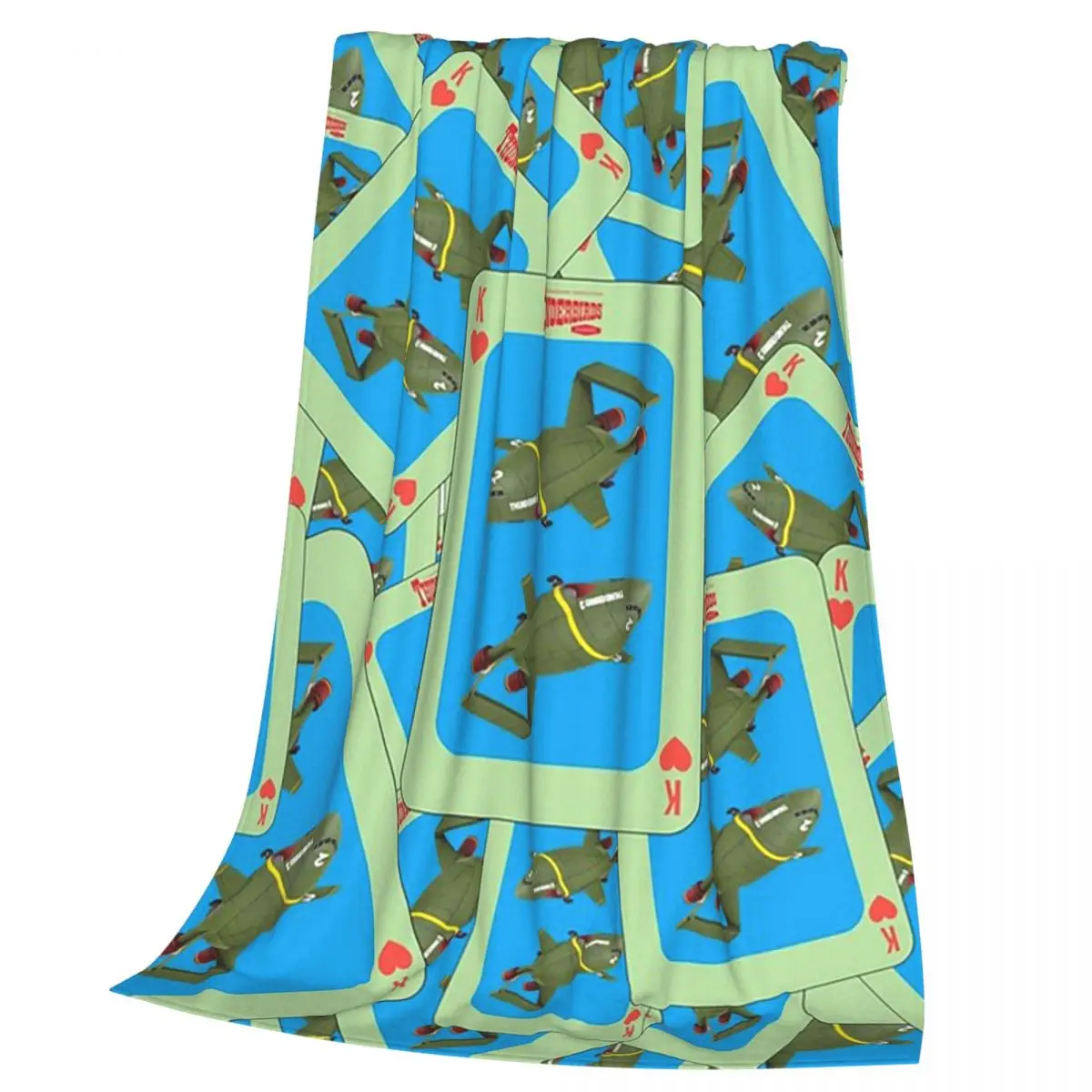 Thunderbird 2, Retro Series By Gerry Anderson Blanket Flannel Throw Blanket Bedding for Bed Living room Picnic Travel Home Couch