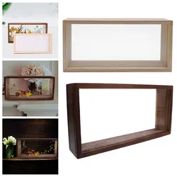 Shadow Box Frame Picture Frame for Dried Flowers Wooden Deep Dried Flower Display Frame for Memorabilia Award Photos Bouquet