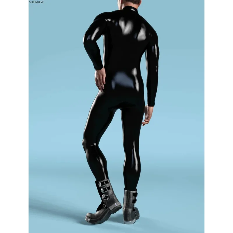 RT01 Unisex Sexy Jumpsuit Halloween Punk Cosplay Zentai Suit Holiday Party Black Bodysuit Nightclub Catsuit Rave Suits Cycli*Jk2