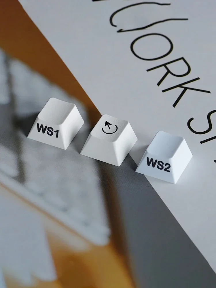 Material PBT de keycap branco puro, processo de duas cores, altura original