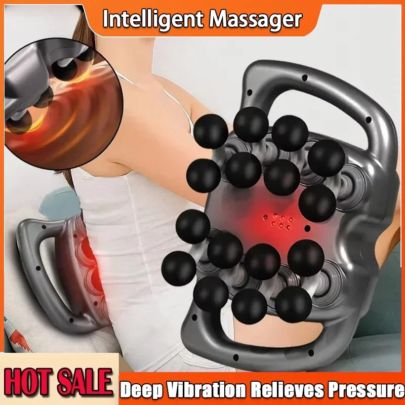 

Professional Muscle Fascia Gun 16-Head High Frequency Vibration Massager for Body Leg Back Shoulder Waist - Deep Tissue
