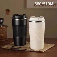 304 Stainless 500ml Steel Vacuum Insulated Water Bottle Anti Slip Coffee Mug Thermal Mug Portable Bottle Office Gift Set