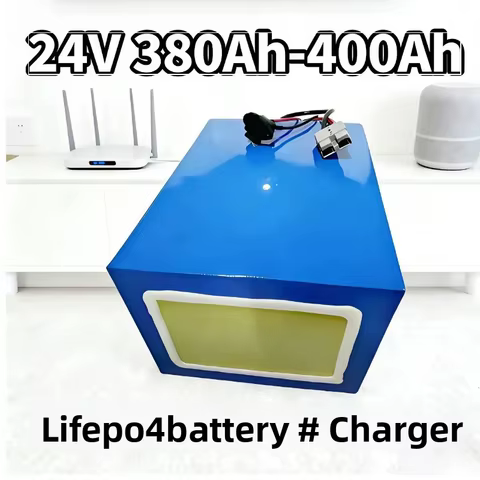 24V 380Ah/400Ah LiFePO4 LFP Battery Pack + 20A ChargerEngineered for off-grid solar systems, yachts, boats, marine vessels, cara