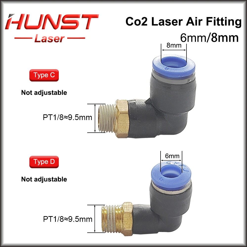 HUNST آلة الليزر فوهة الغاز تنظيم الهواء قطر 6 مللي متر 8 مللي متر 10 قطعة/السلع لرأس ليزر Co2.
