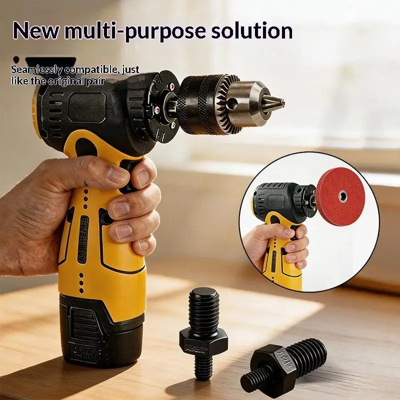 1 Set M5 To M10 Mini Angle Grinder Grinding Adapter Rod With Pressure Plate For 3 Inch Electric Drill Conversion Supply Kit