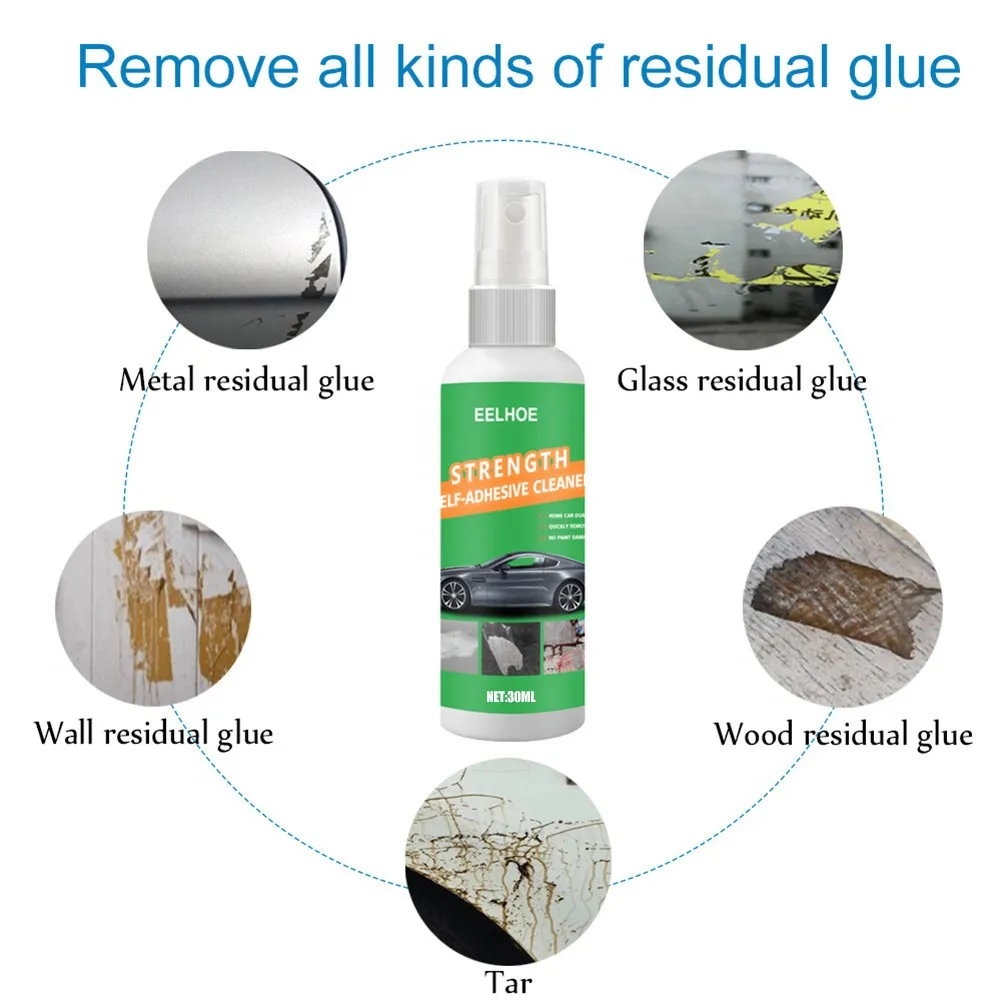 Convenient Press Type Nozzle Environmentally Friendly Car Glass Decal Cleaner Sticker Remover Wall Glue Remover 30ML