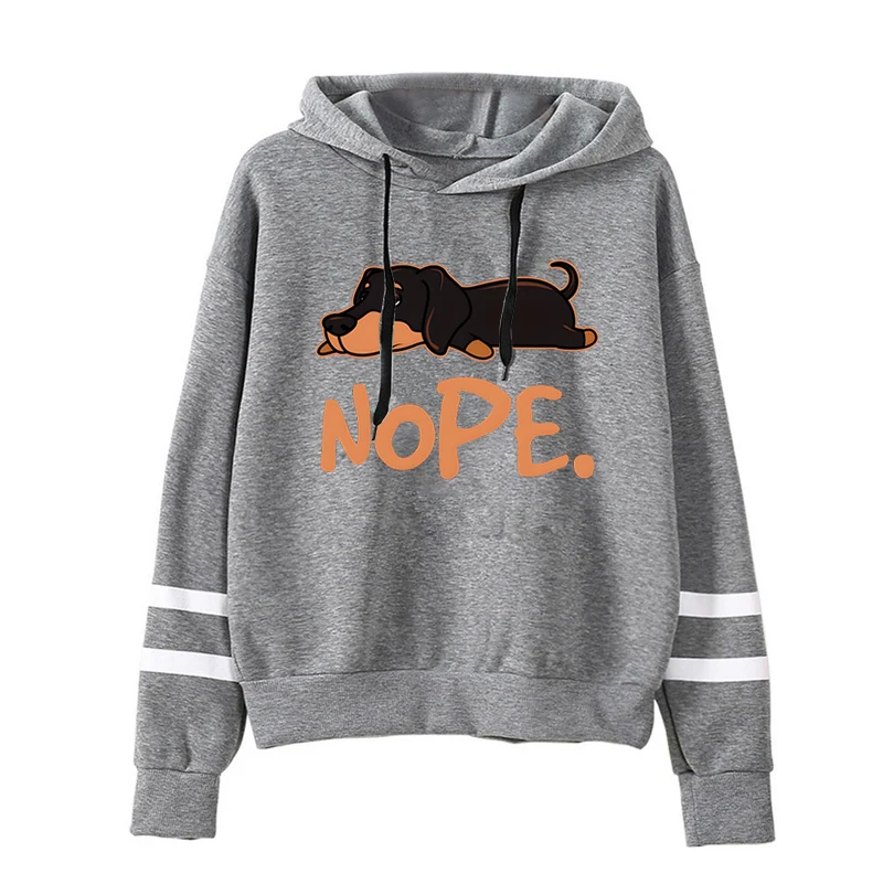 

Women's Brand Tracksuits Nope Dog Print Women Fleece Hoodies Sportswear Long Sleeve Harajuku Streetwear Women Sweatshirts Tops