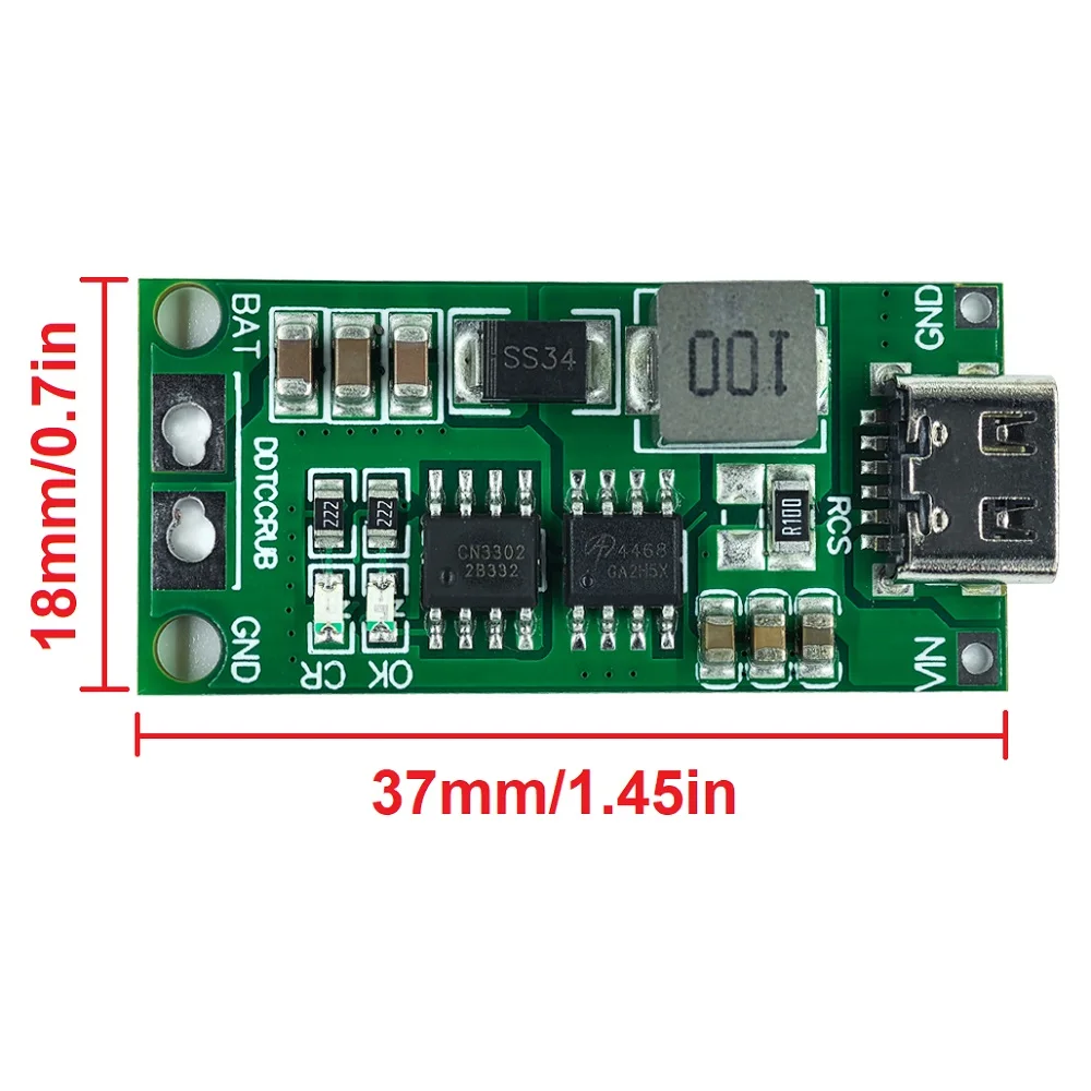 Meercellige 2S 3S 4S Type-C tot 8,4V 12,6V 16,8V Boost Step-Up LiPo-polymeer Li-ion-oplader 7,4V 11,1V 14,8V 18650 lithiumbatterij