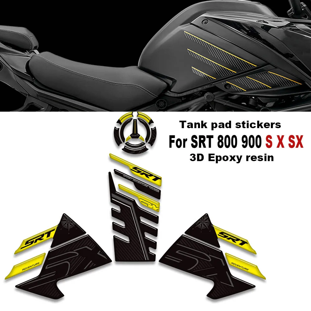 

Для QJMotor SRT 800 900 S X SX 3D наклейка из эпоксидной смолы, защитная наклейка на бак мотоцикла, новый водонепроницаемый комплект декоративных наклеек