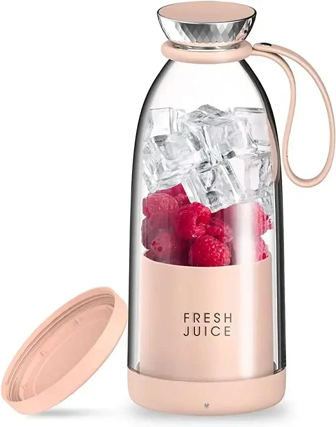

%a For 500ml Portable 2400mAh Wireless Fruit Mixers USB juicer Fresh Juice Bottle Blender Plus 6 Blades Food Milkshake Ice Cru
