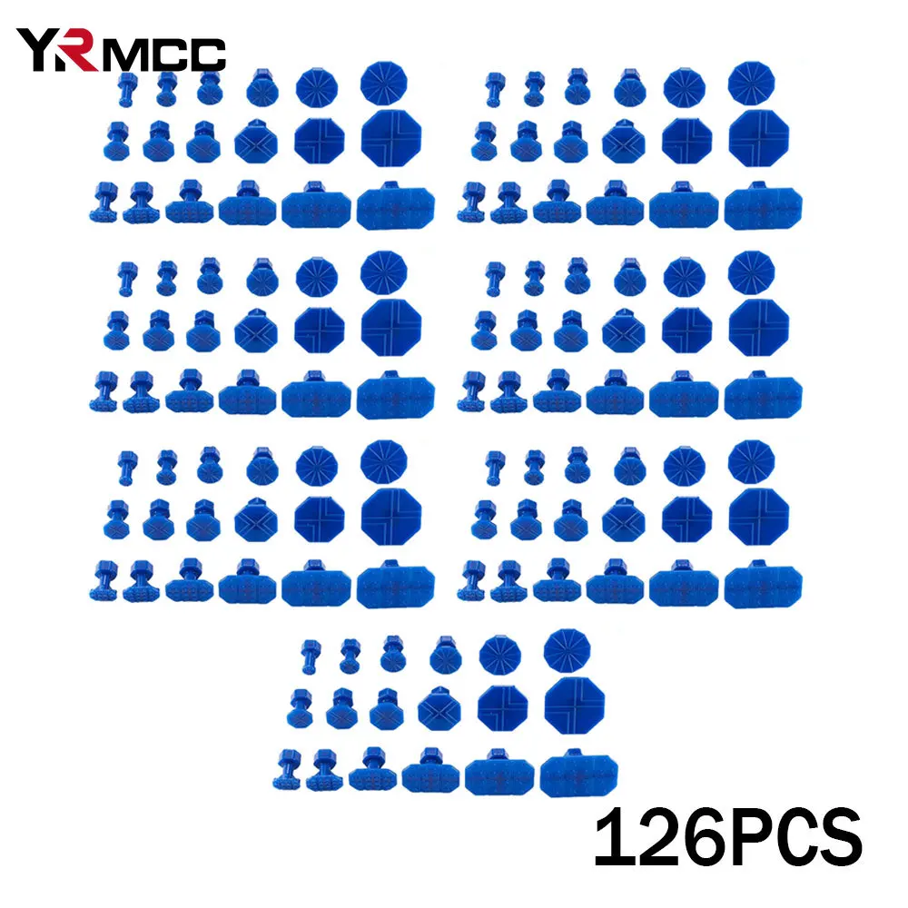 90/126PCS Car Blue Glue Pulling Tabs Car Dent Puller Repair Tool Kit Gasket Auto Body Repair Tools Paintless Dent Removal Tool