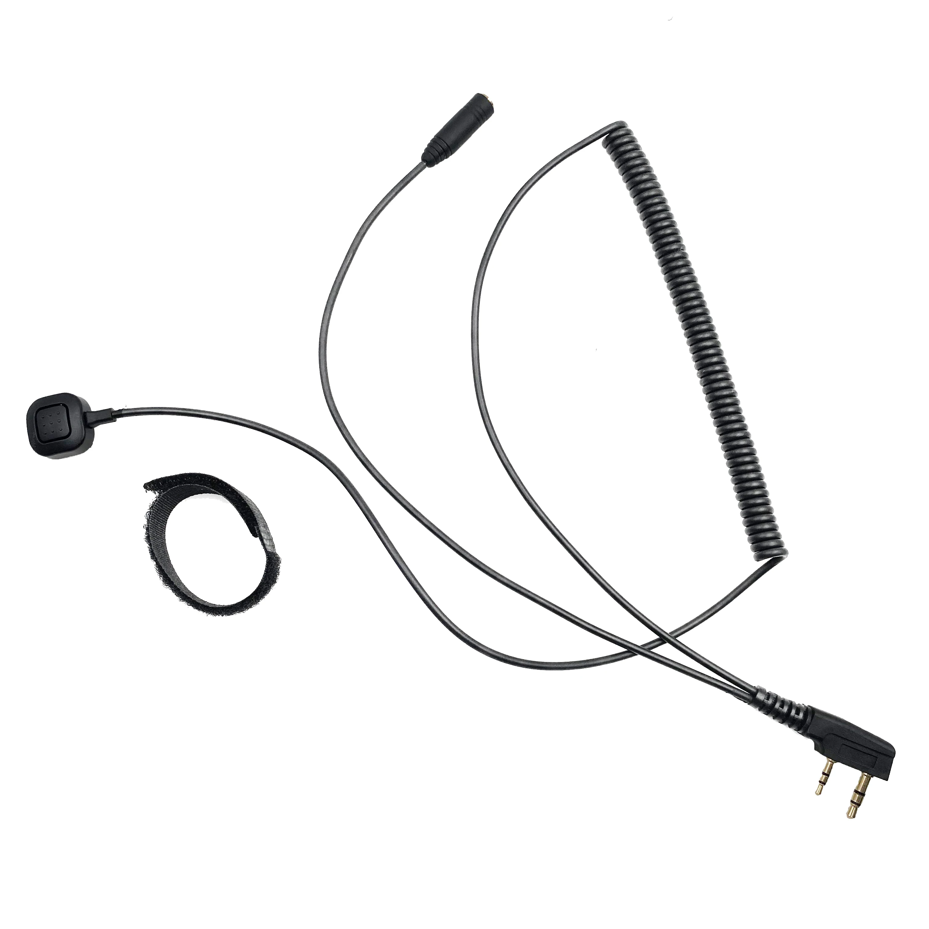 2 Pin K1 to 3.5MM Adapter with PTT-to-Talk ( with 2 Pin BaoFeng, Kenwood TYT Radios to 3.5mm Headsets with in-line Mics)