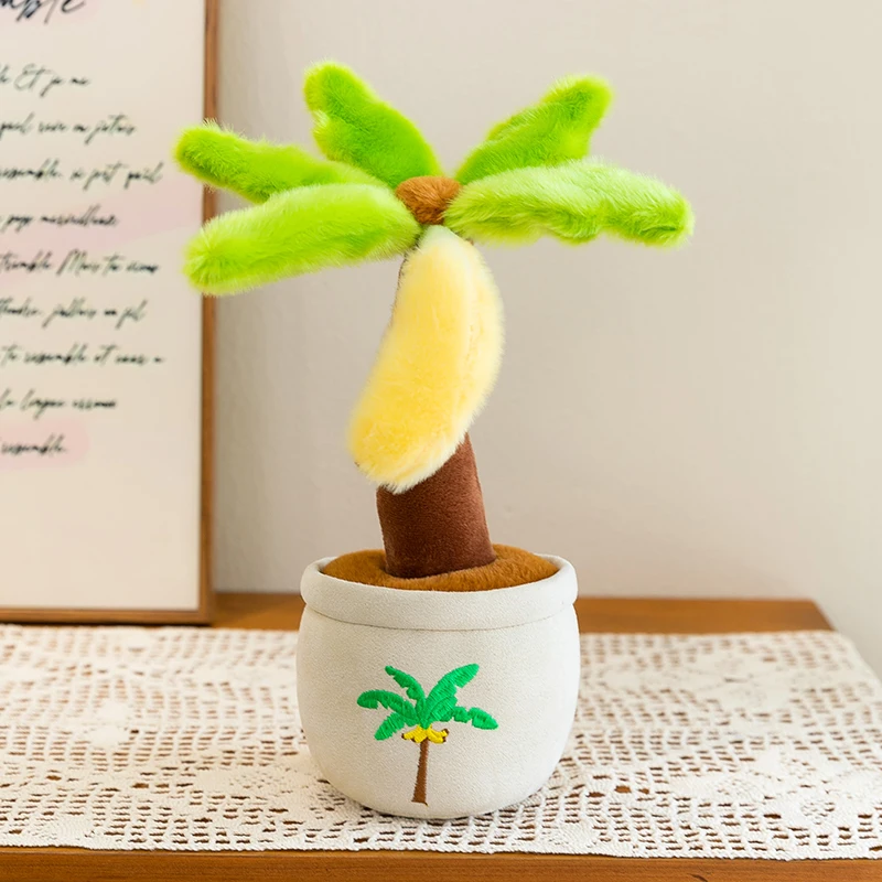 

30CM Cute Plant Plush Toy Banana Tree Potted Plant Office Desktop Companion Toy Green Plant Nightstand Decoration Birthday Gift