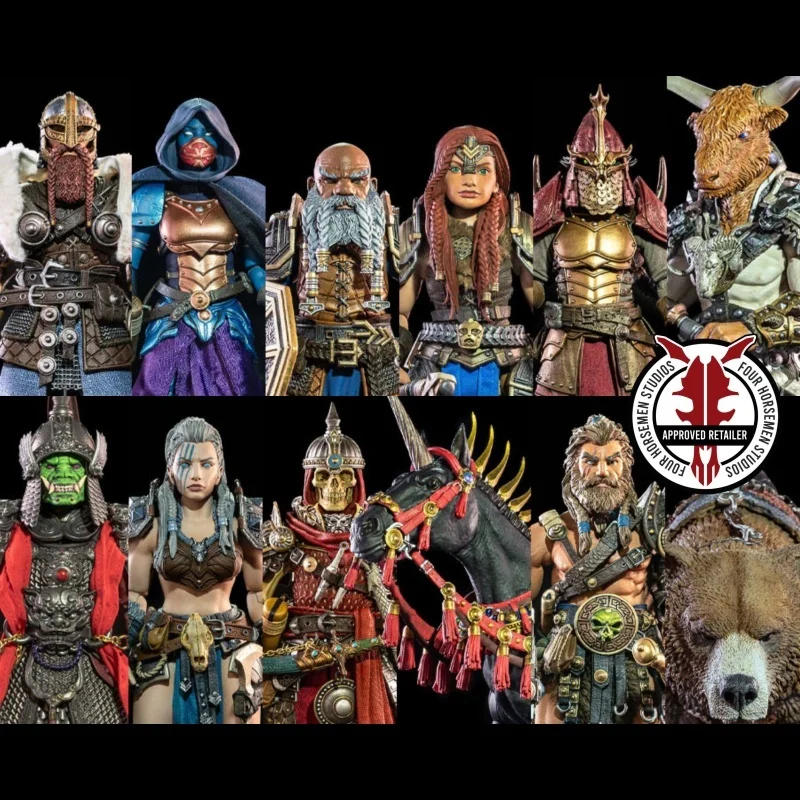 

Four Horsemen Studios Mythic Legions Action Figures Atrius Giant Bear Minotaur Detailed Collectible For Adult Collectors